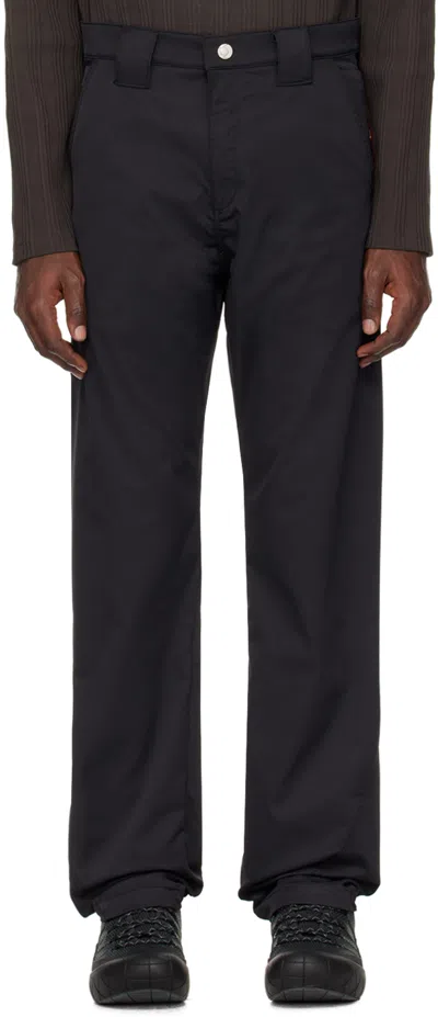 Shop Affxwrks Black Curved Trousers