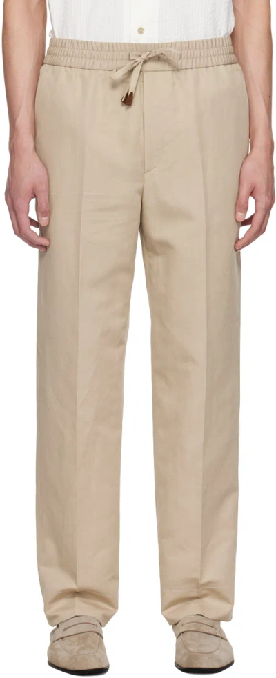 Shop Brioni Taupe Asolo Trousers In 9700 Beige