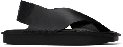 Shop Y-3 Black Sport Style Sandals In Black/black/black