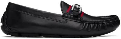 Shop Polo Ralph Lauren Black Anders Leather Driver Loafers