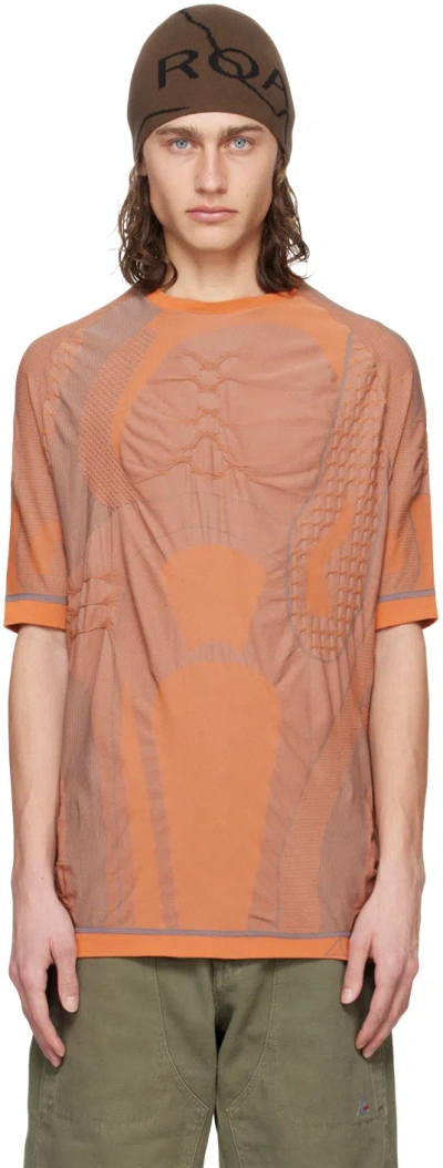 Shop Roa Orange Seamless T-shirt