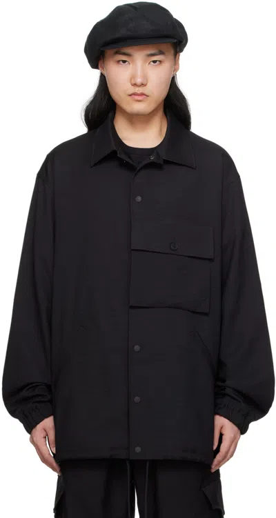Shop Y-3 Black Flap Pocket Jacket