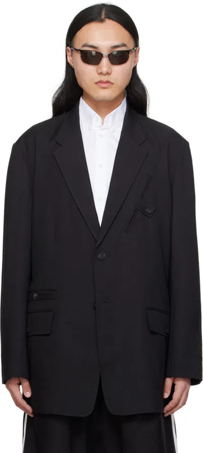 Shop Y-3 Black Tailored Blazer