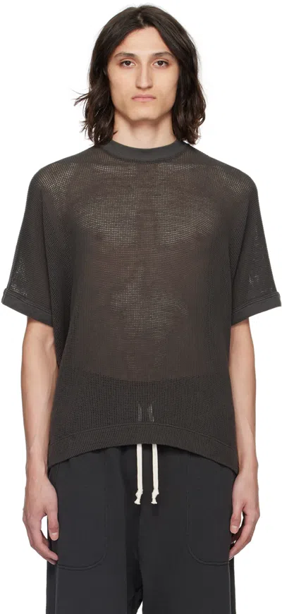 Shop Jan-jan Van Essche Gray Loose-fit T-shirt In Off-black