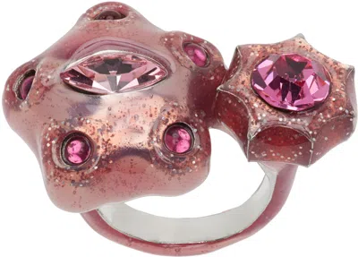 Shop Collina Strada Pink Starlet Ring In Soft Pink