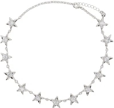 Shop Collina Strada Silver Starlink Necklace In Crystal Clear