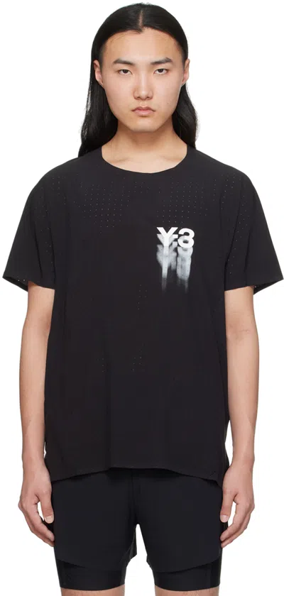 Shop Y-3 Black Printed T-shirt
