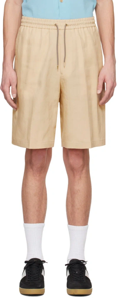 Shop Paul Smith Beige Drawstring Shorts In 7 Whites