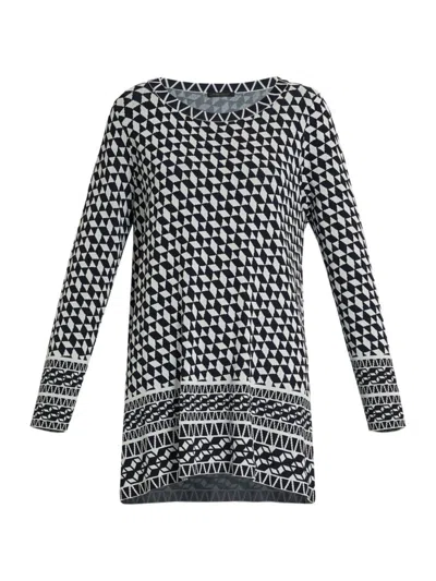 Shop Marina Rinaldi Women's Plus Rostok Jacquard Tunic Sweater In Ultramarine