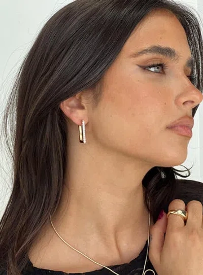 Shop Princess Polly Lower Impact Karlson Earrings In Gold