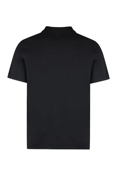 Shop C.p. Company Cotton Polo Shirt In Black