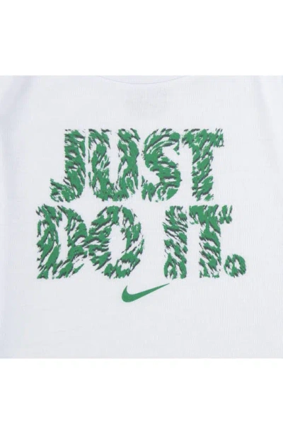 Shop Nike Kids' Just Do It Logo Graphic T-shirt & Leggings Set In Pear