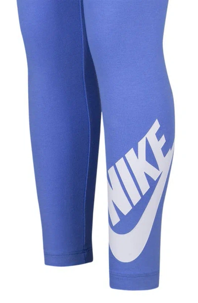Shop Nike Kids' Swoosh Logo Leggings In  Polar