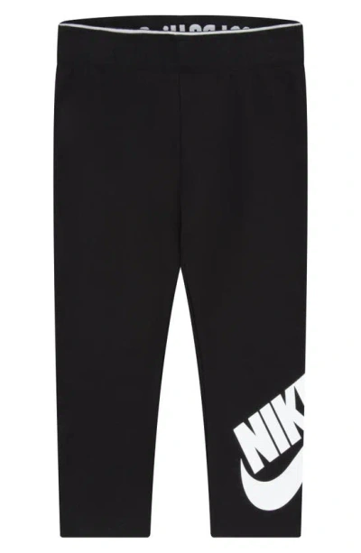 Shop Nike Kids' Swoosh Logo Leggings In Black