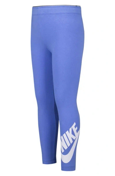 Shop Nike Kids' Swoosh Logo Leggings In  Polar