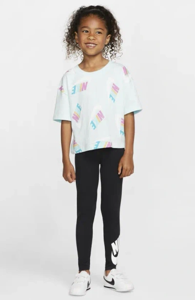 Shop Nike Kids' Swoosh Logo Leggings In Black