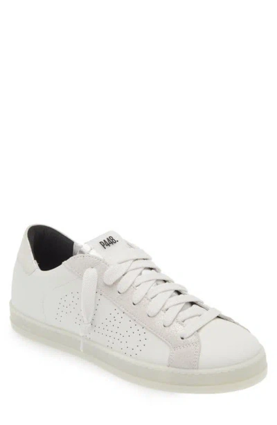 Shop P448 John Leather Sneaker In Crystal