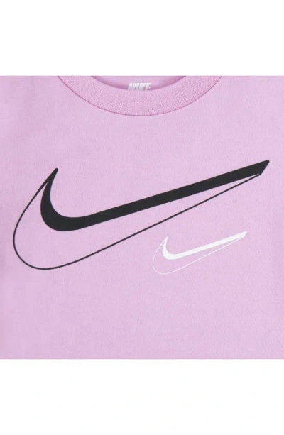 Shop Nike Kids' Short Sleeve Logo Graphic T-shirt & Flare Leggings Set In Black