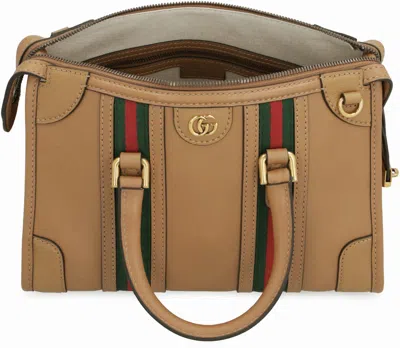 Shop Gucci Bauletto Handbag In Brown
