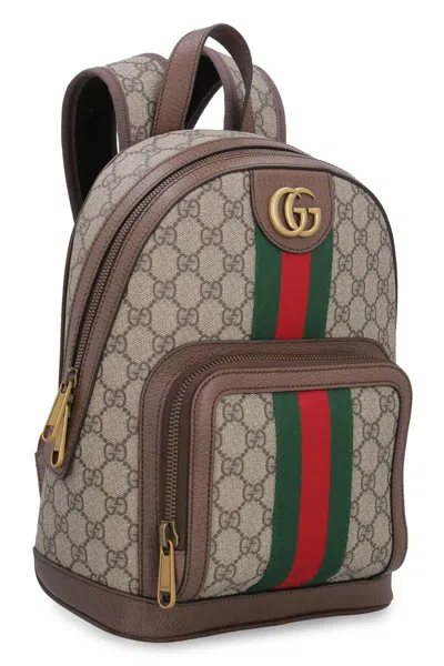 Shop Gucci Ophidia Gg Supreme Fabric Backpack In Beige