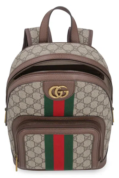 Shop Gucci Ophidia Gg Supreme Fabric Backpack In Beige