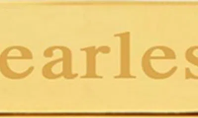Sterling Forever 14k Yellow Gold Plated Sterling Silver Inspirational Bar Pendant Necklace In Gold - Fearless
