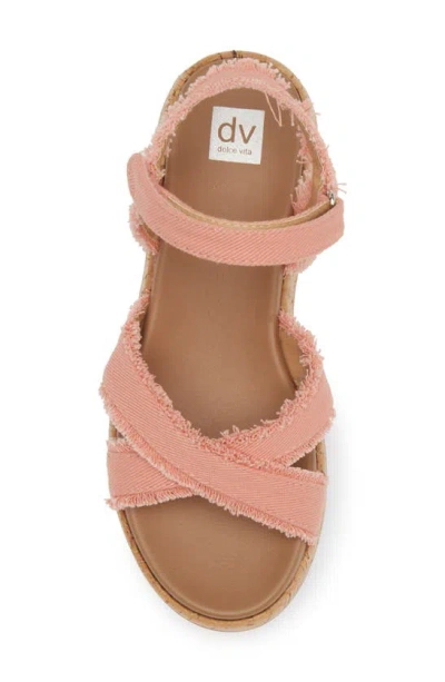 Shop Dolce Vita Dv By  Kids' Sonders Frayed Sandal In Coral