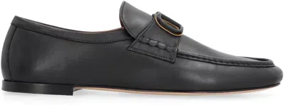 Shop Valentino Garavani - Leather Loafers In Black