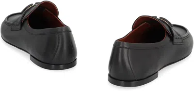 Shop Valentino Garavani - Leather Loafers In Black