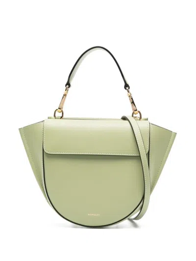 Shop Wandler Mini Hortensia Luck Leather Bag In Green