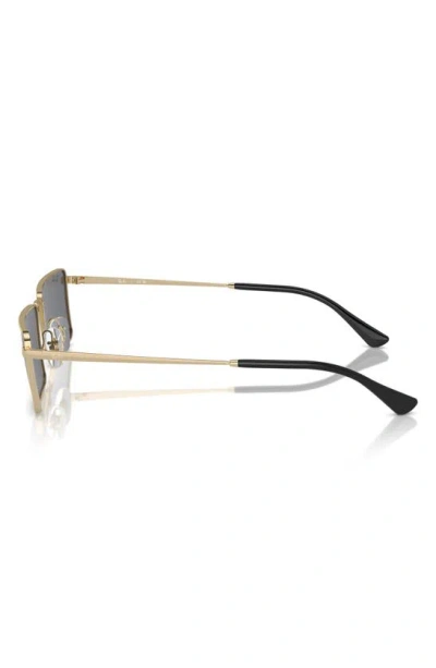 Ray Ban Emy 59mm Rectangular Sunglasses In Light Gold