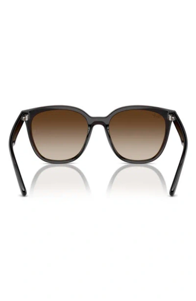 Ray Ban 66mm Gradient Oversize Irregular Sunglasses In Transparent Black