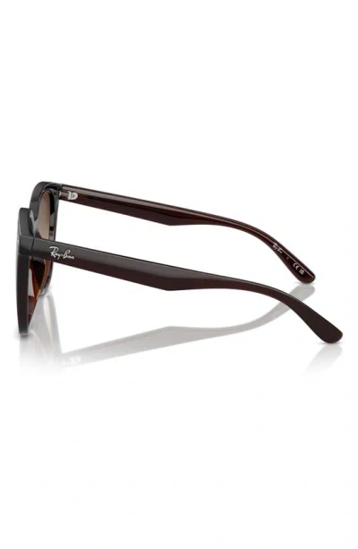 Ray Ban 66mm Gradient Oversize Irregular Sunglasses In Transparent Black