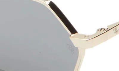 Ray Ban Yevi 58mm Rectangular Sunglasses In Light Gold