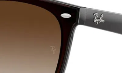 Ray Ban 66mm Gradient Oversize Irregular Sunglasses In Transparent Black
