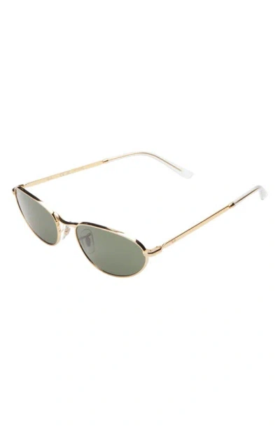 Ray Ban 56mm Oval Sunglasses In Gold Flash