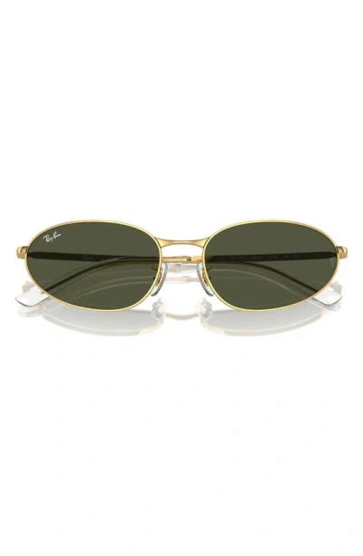 Ray Ban 56mm Oval Sunglasses In Gold Flash