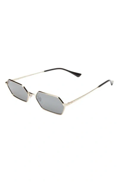 Ray Ban 55mm Yevi Rectangular Sunglasses In Light Gold
