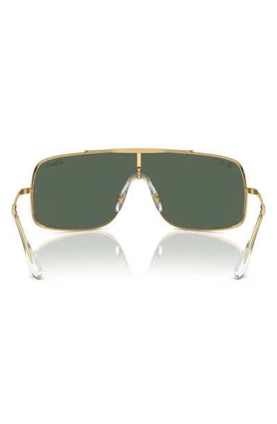 Ray Ban Wings Iii 36mm Square Wrap Shield Sunglasses In Gold Flash