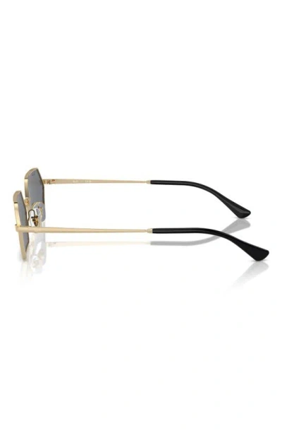 Ray Ban 55mm Yevi Rectangular Sunglasses In Light Gold