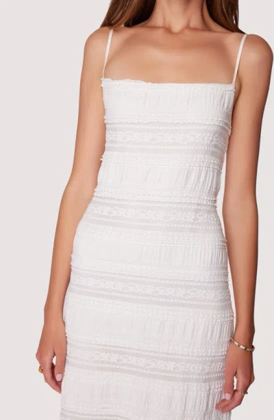 Shop Lost + Wander Magnolia Dreams Lace Stripe Midi Dress In Off White