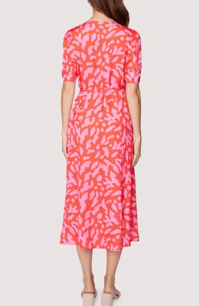Shop Lost + Wander Sweet Envie Print Wrap Midi Dress In Red-pink