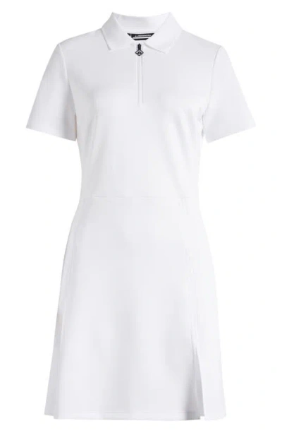Shop J. Lindeberg Kanai Polo Dress In White