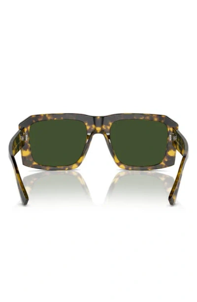 Shop Dolce & Gabbana 54mm Square Sunglasses In Yellow Havana