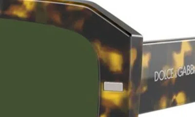 Dolce & Gabbana 54mm Square Sunglasses In Yellow Havana