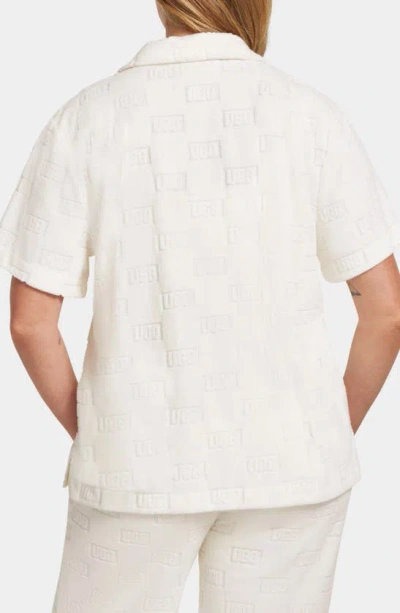 Ugg Shirina Block Terry Cloth Pajama Top In Nimbus