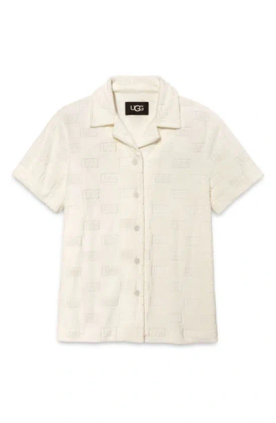 Ugg Shirina Block Terry Cloth Pajama Top In Nimbus