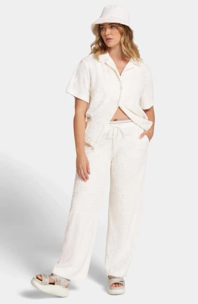 Shop Ugg Shirina Block Terry Cloth Pajama Top In Nimbus