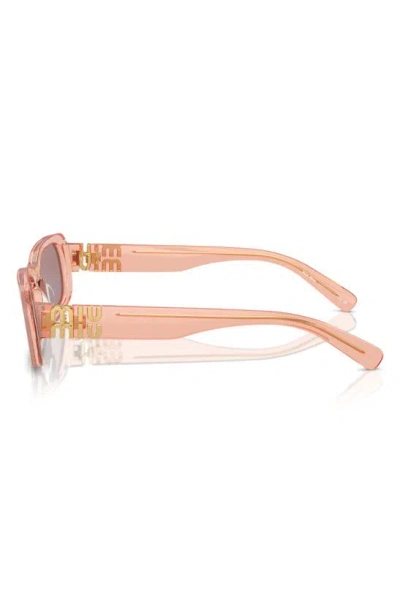 Miu Miu Logo Acetate Rectangular Sunglasses In Purple