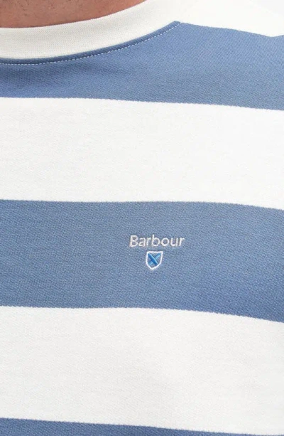 Shop Barbour Shorwell Stripe Sweatshirt In Dark Chambray